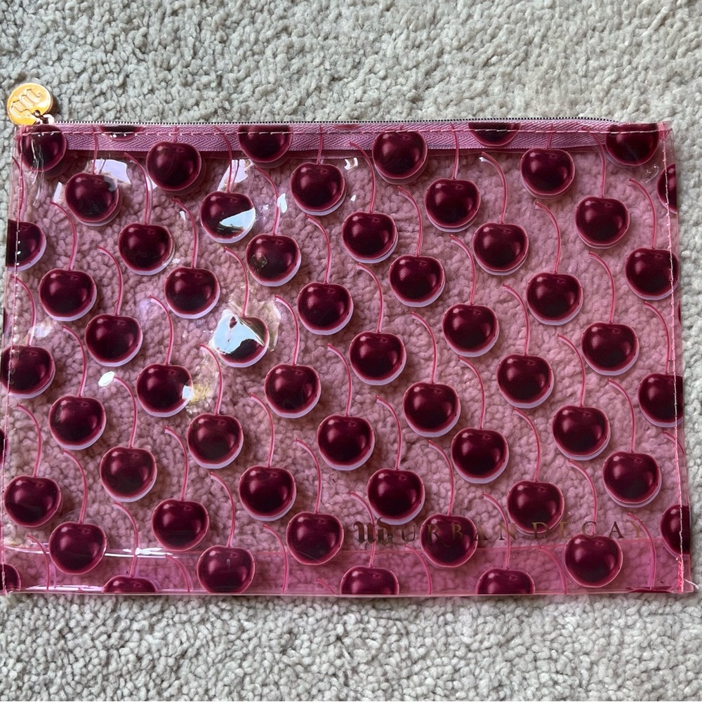 Urban Decat Cherry Print Transparent Pouch